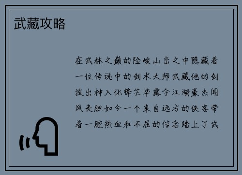 武藏攻略